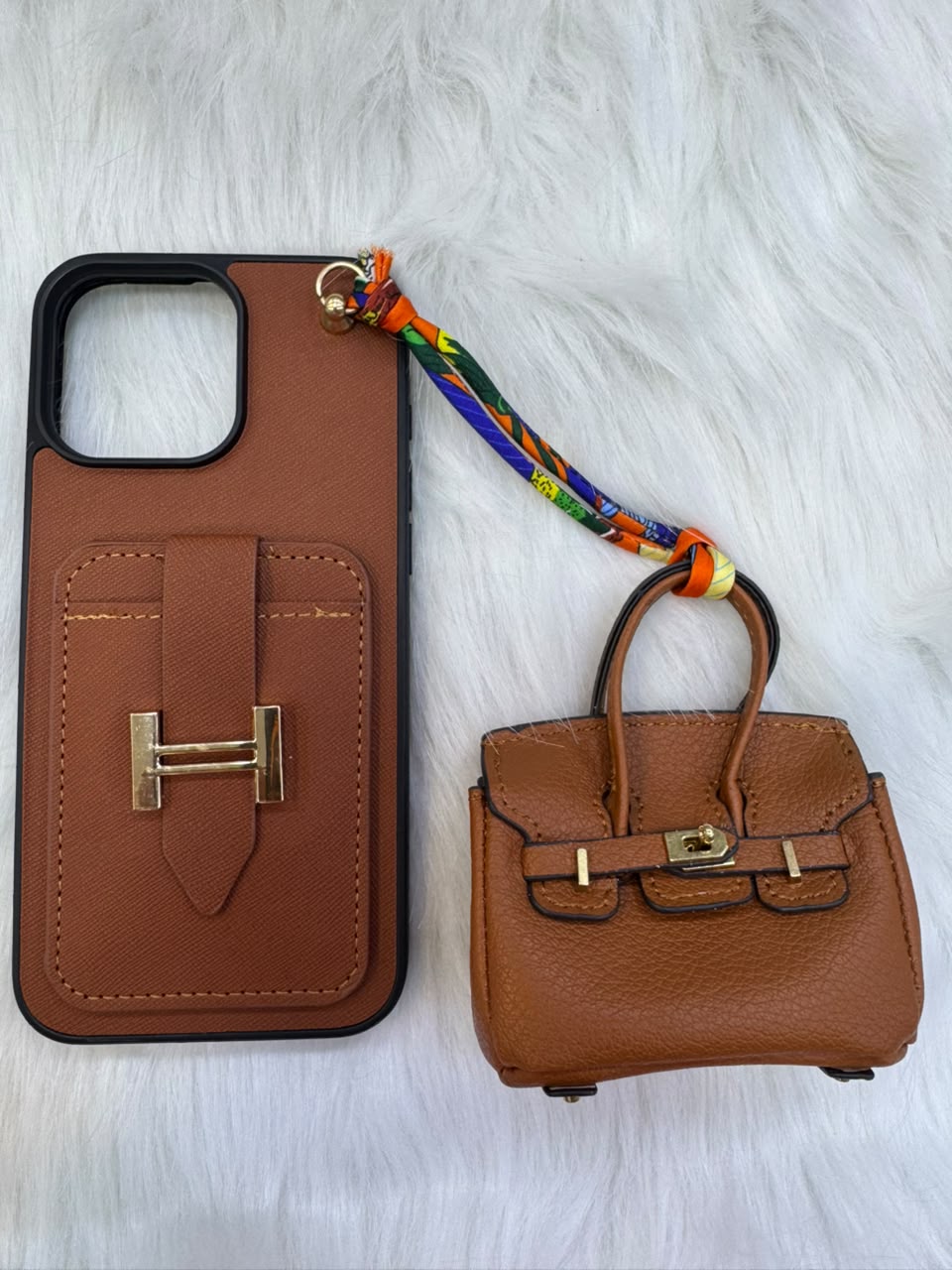 Pochette iPhone Style Hermès + Mini Sac